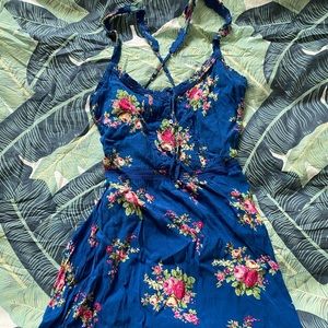 Blue floral dress
